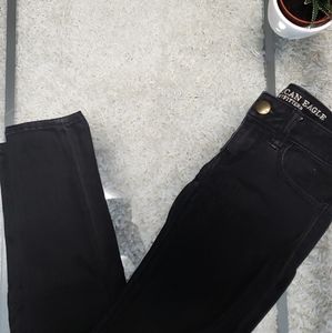 Black Low Rise Jeggings